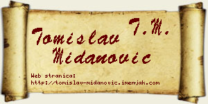 Tomislav Midanović vizit kartica